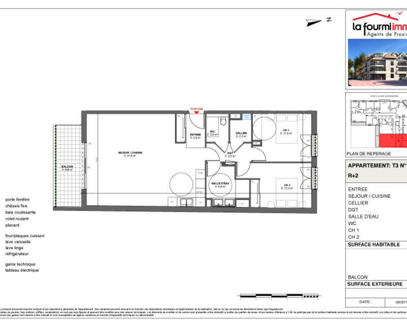 Appartement T3 Arcachon  - Plan-t3-795-000 