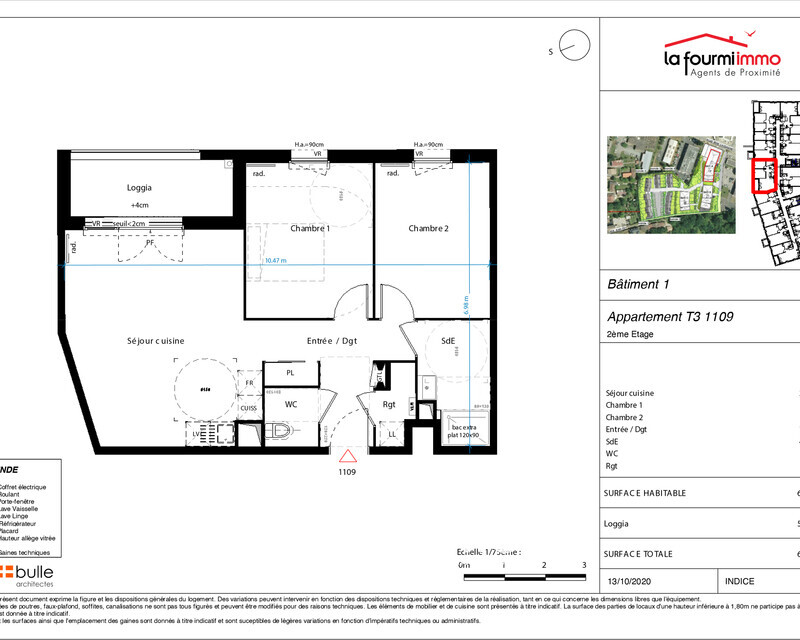 Appartement T3 Lormont - Plan t3 262 000 -01