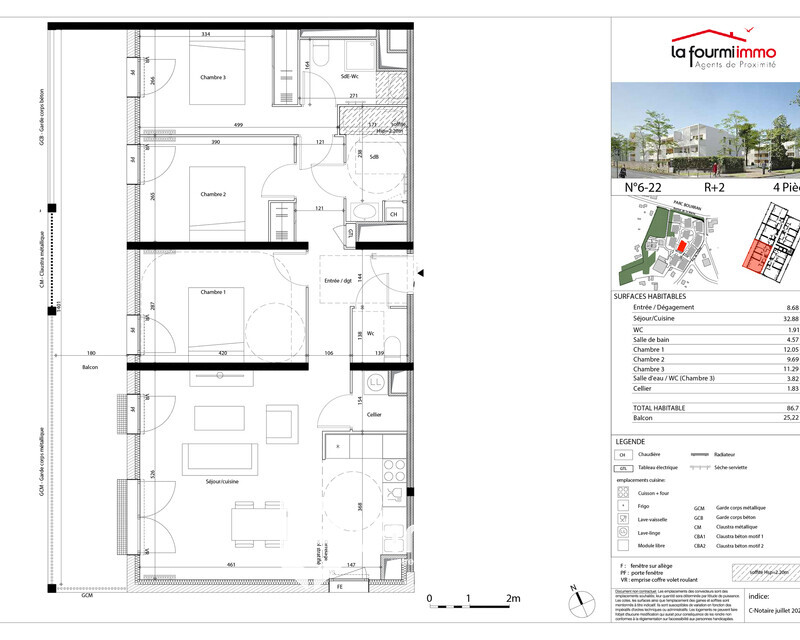 Appartement T4 Mérignac - Plan t4 353 000 -01