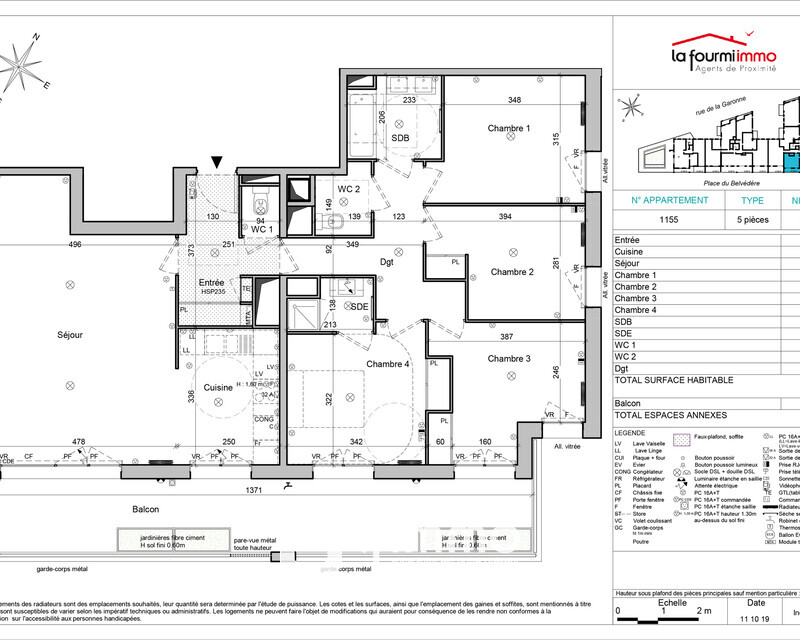 Appartement T5 Bordeaux  - Plan t5 532 000 -01