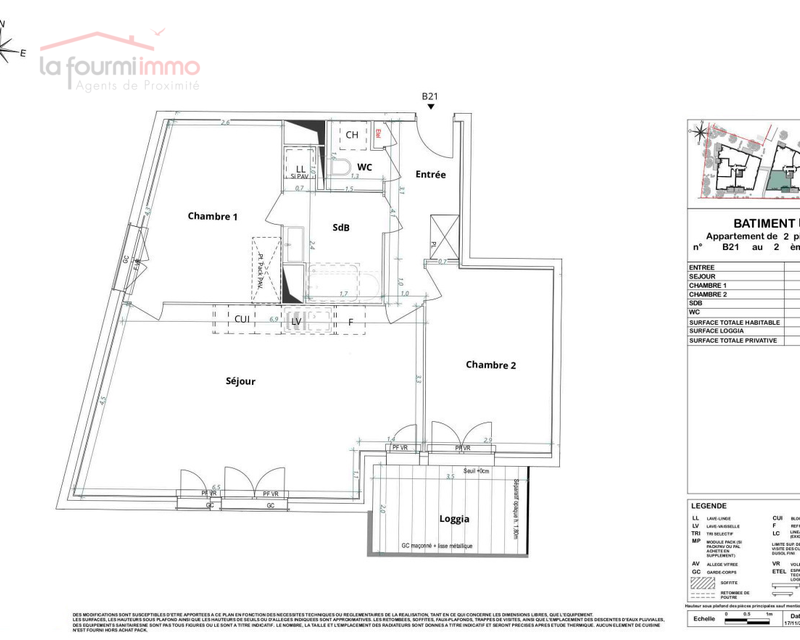 Appartement T3 Mérignac - Plan t3 360 380 