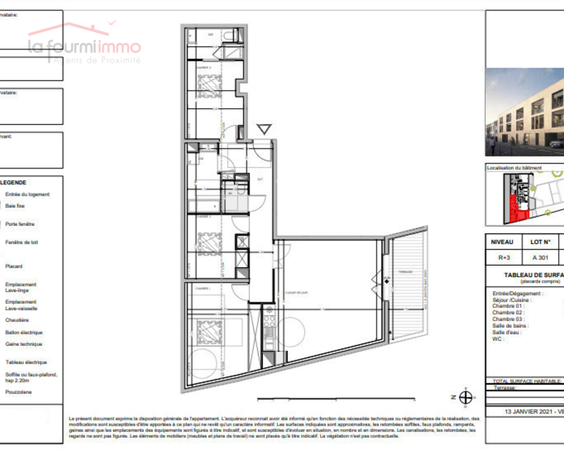 Appartement T4 Bordeaux - Plan t4 535 000 