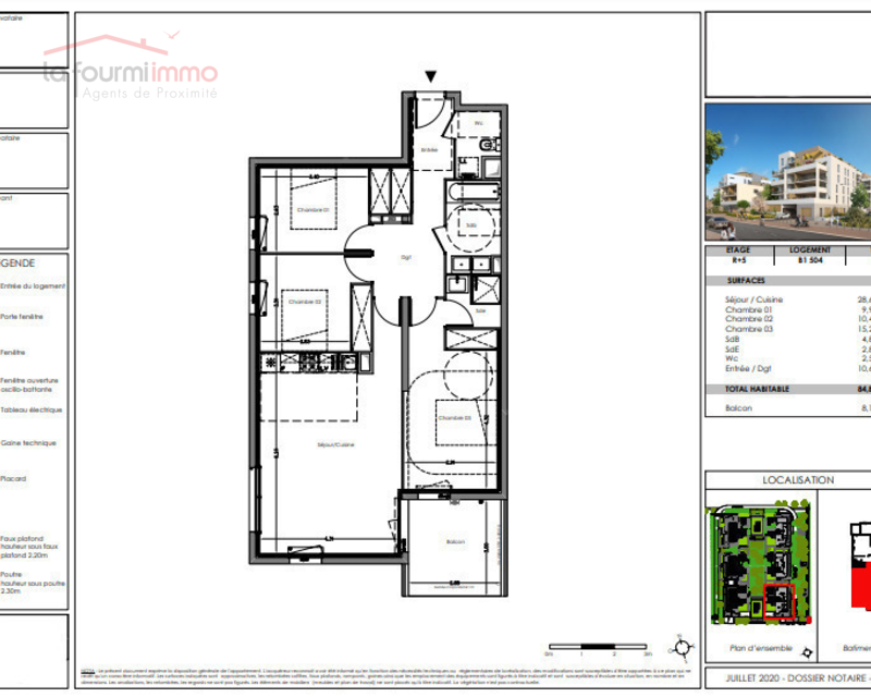 Appartement T4 Lormont - Plan t4 274 300 