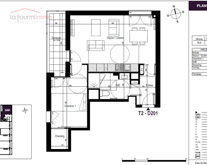 Appartement T2 Bordeaux  - Plan t2 255 000 