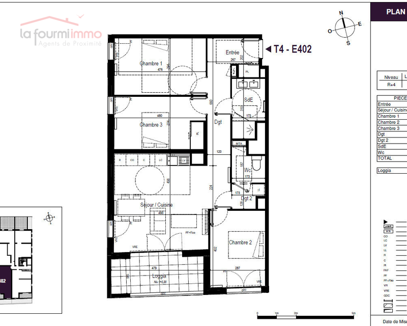 Appartement T4 Bordeaux - Plan t4 395 000 