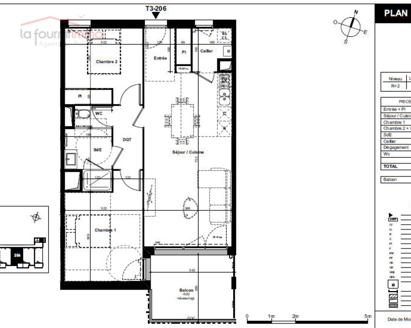 Appartement T3 Lormont - Plan t3 250 500 