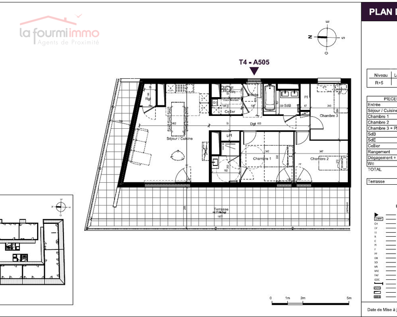 Appartement T3 Bordeaux - Plan t4 410 000 