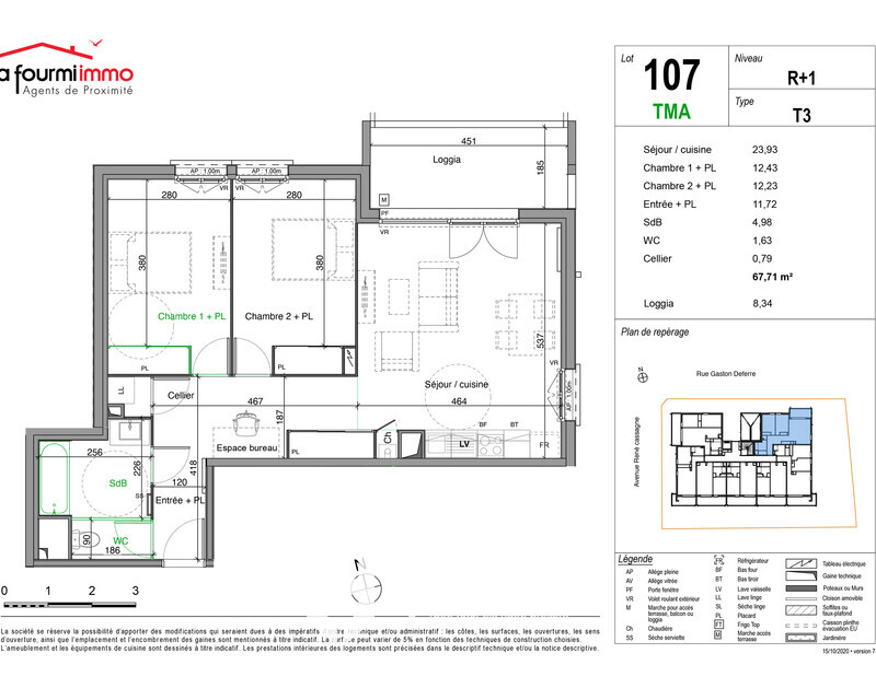 Appartement T3 Cenon - Plan t3 270 000 -01