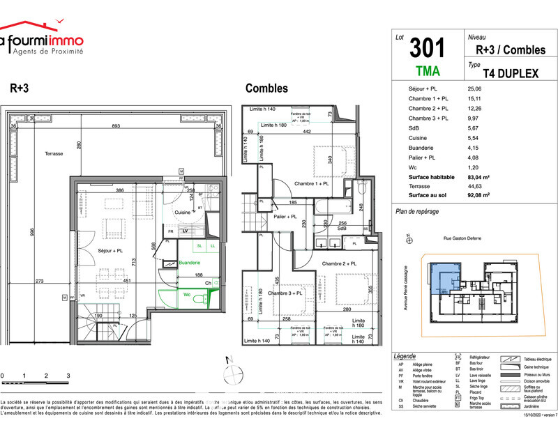 Appartement T4 DUP Cenon - Plan t4 dup 339 000 -01  1 