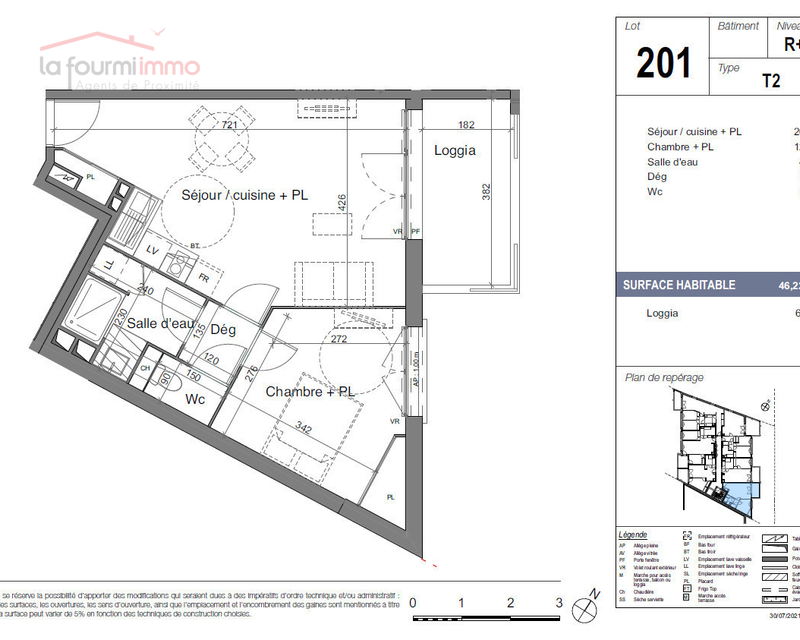 Appartement T2 Villenave-d'Ornon - Plan t2 227 000 