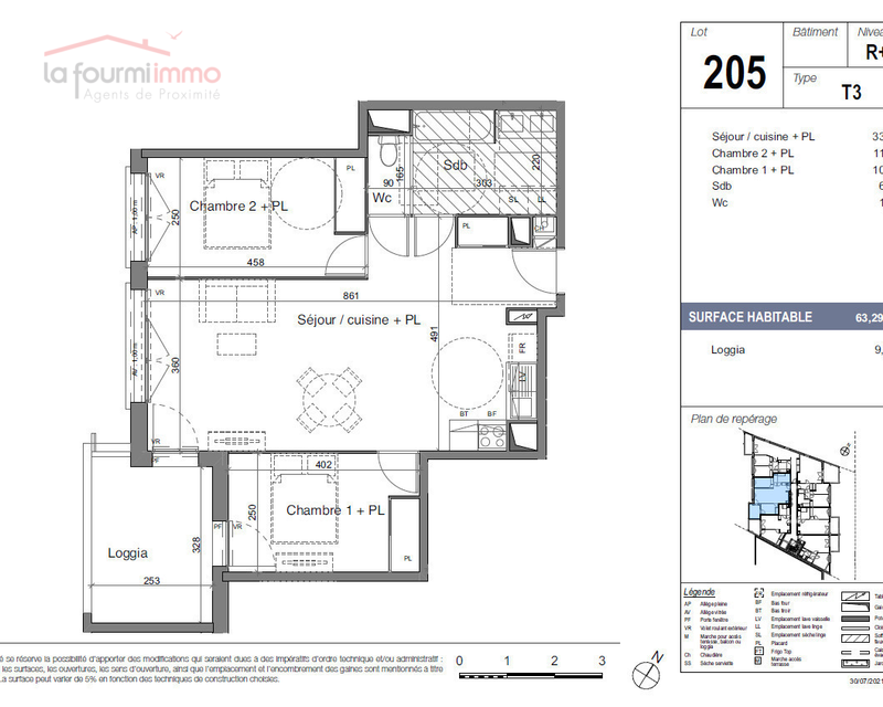 Appartement T3 Villenave d'Ornon - Plan t3 290 000 
