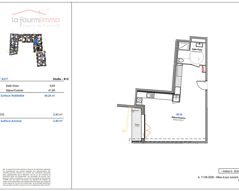 Appartement T1 Biscarrosse - Plan t1 183 000 