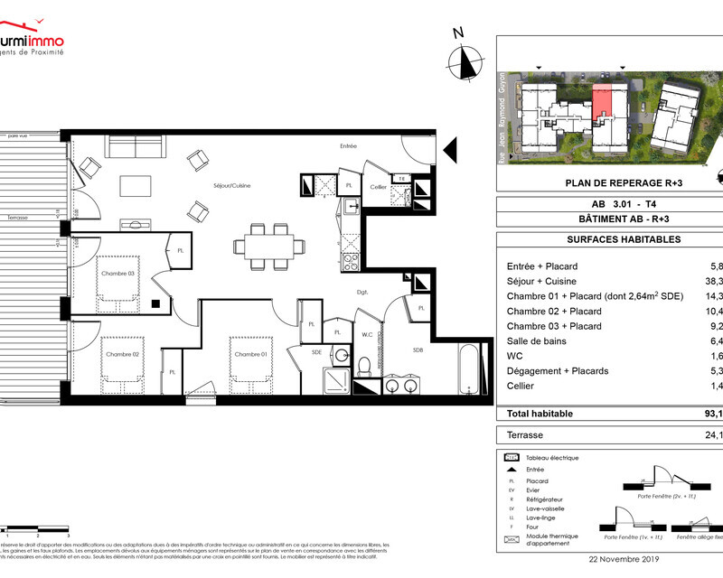 Appartement T4 Lormont - Plan t4 304 900-01