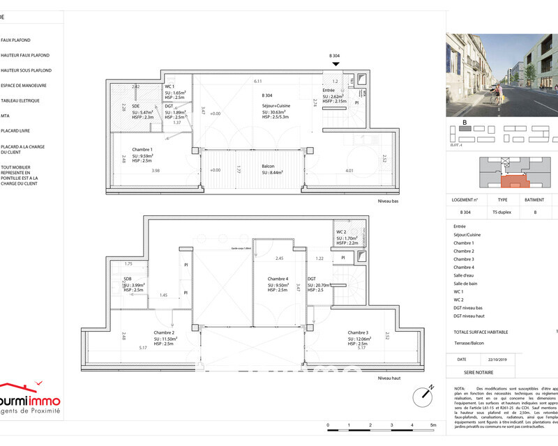 Appartement T5 Bordeaux  - Plan t5