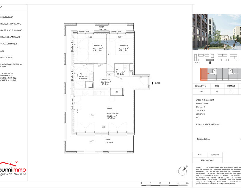 Appartement T3 Bordeaux - Plan t3
