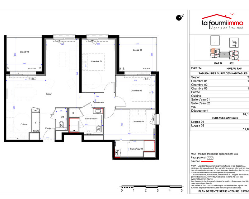 Appartement T4 Cenon - Plan t4 324000 