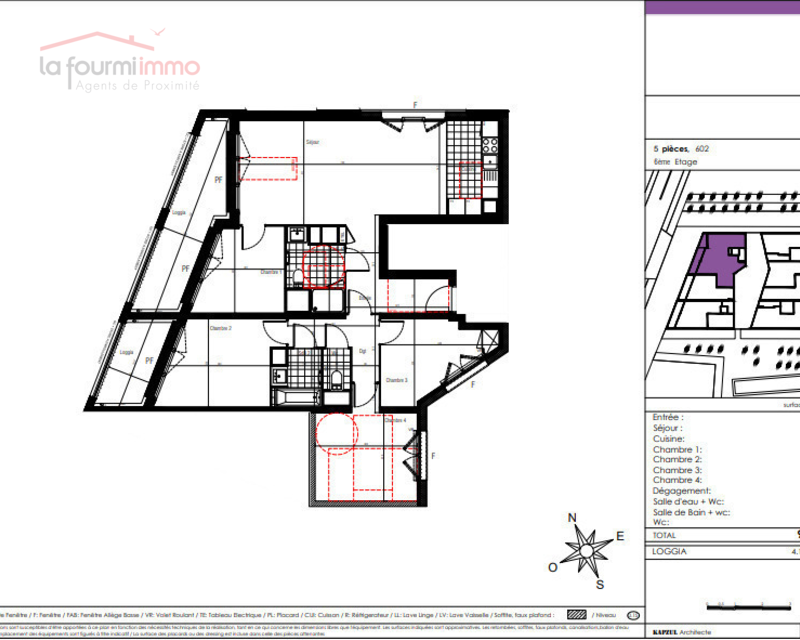 Appartement T5 Bordeaux  - Plan t5 599 000 