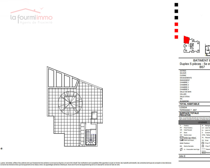 Appartement T5 Duplex Bordeaux  - Plan t5 dup 699 000  terrasse 