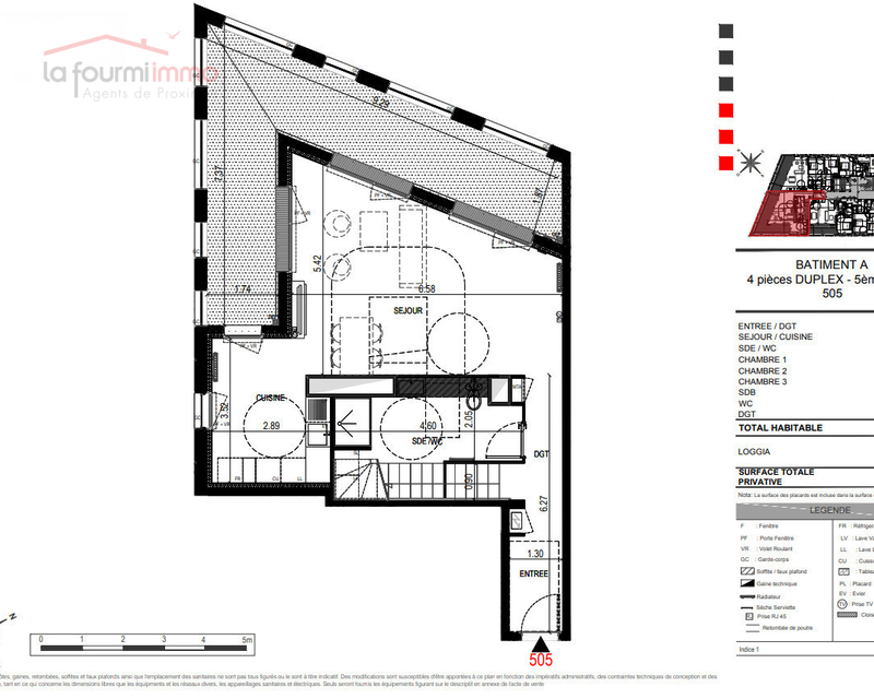 Appartement T4 Duplex Bordeaux - Plan t4 dup r 0