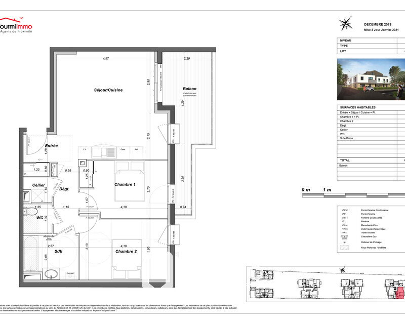 Appartement T3 Le Bouscat - Plan t3 380 000 -01
