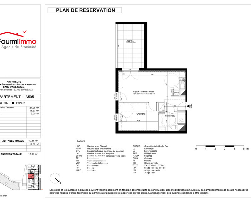 Appartement T2 Bordeaux  - Plan t2 227 500 -01
