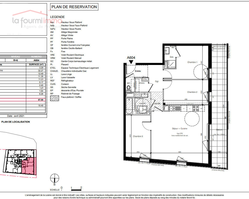 Appartement T4 Bruges - Plan t4 417 000 