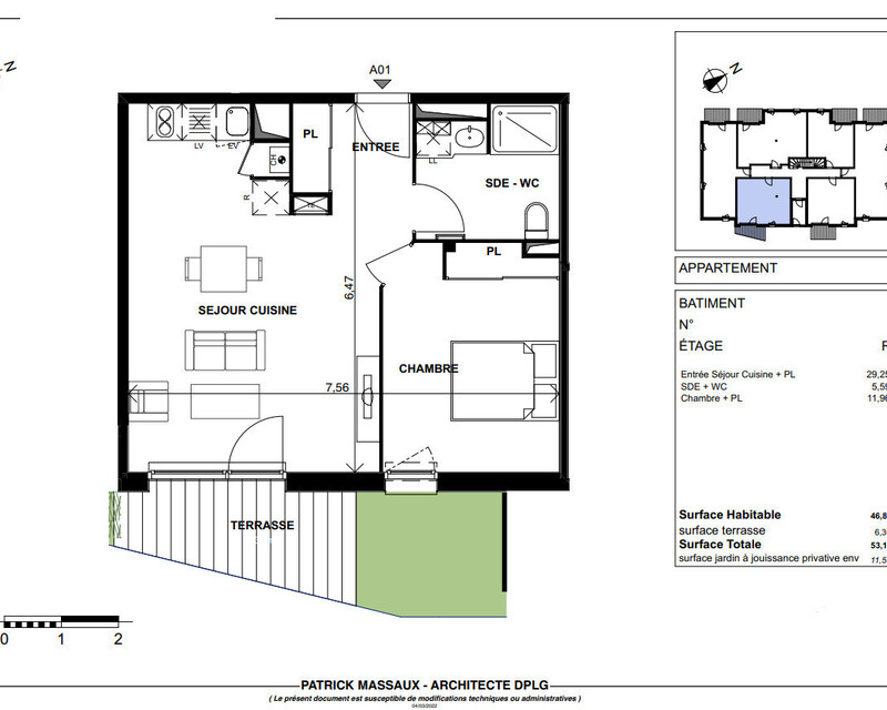 Appartement T2 Parempuyre   - Plan t2 224 000 