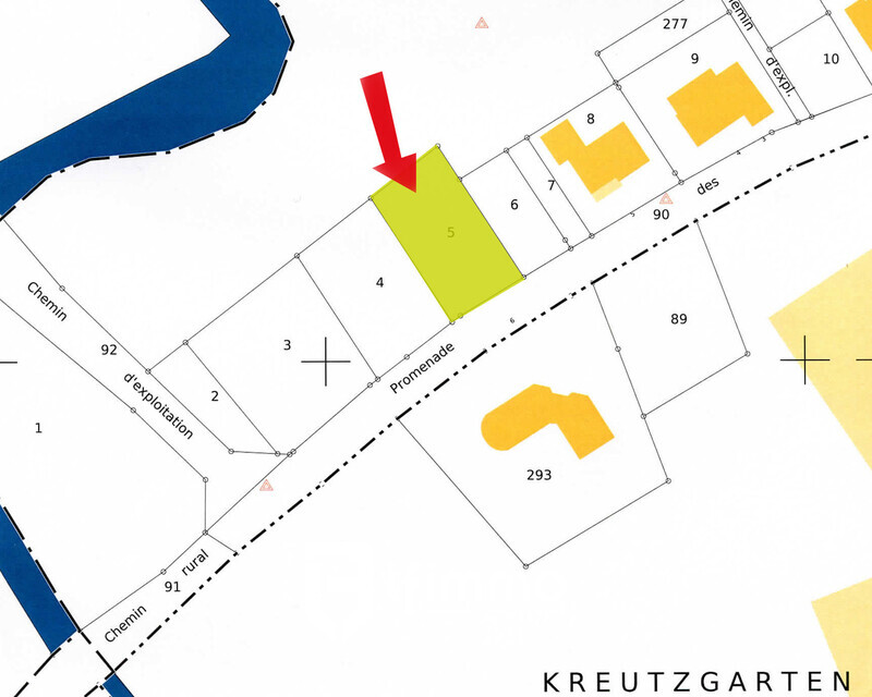 Vends à Momerstroff (57220) un terrain à bâtir de 558 m2 environ - Plan cadastral terrain