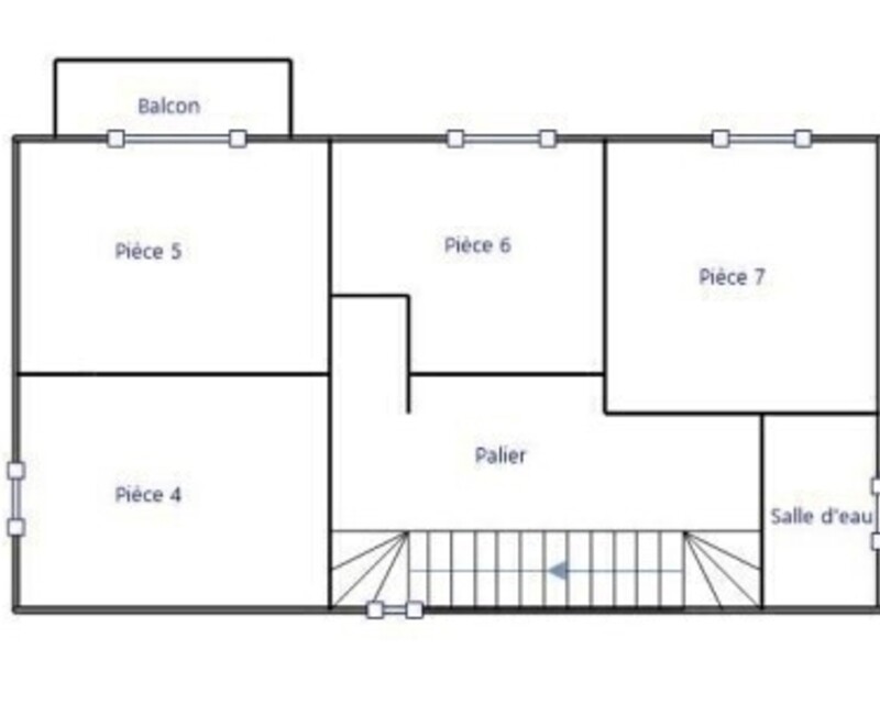 Maison 7 pièces 110 m²  - Croquis n1
