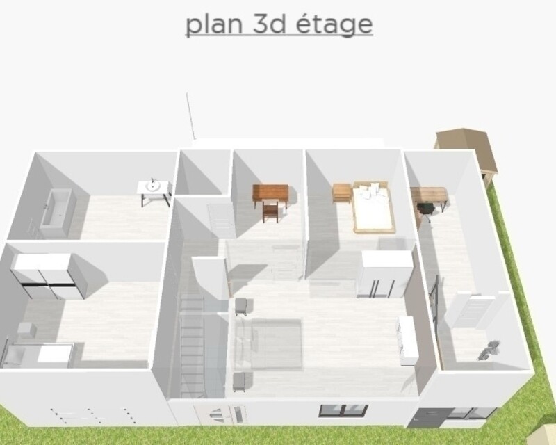  95330 Domont :Maison familiale avec environnement privilégié - Plan 3d  etage