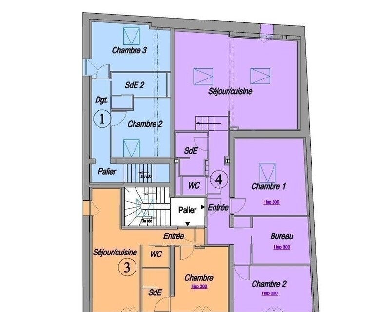 Appartement T3 Arveyres  - Plan 1er goemetre vente