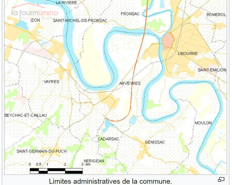 Appartement T3 Arveyres  - Plan localisation  4 