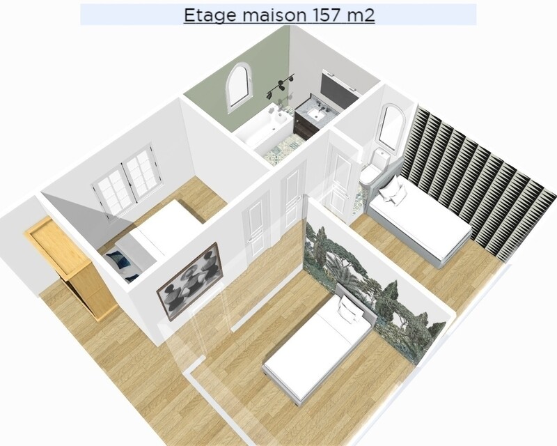 Maison 5 pièces 157 m2 avec garage - Etage maison 157 m2 2