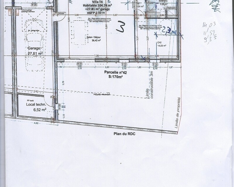 Villa plain-pied 105m² +garage + terasse - Plan pact plain pied